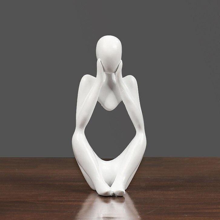 ArtMind – Sleek Minimalist Thinker Sculpture for Modern Elegance