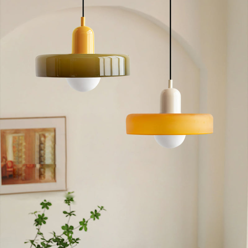 Vibrant Colored Glass Pendant Lamp by BauLume