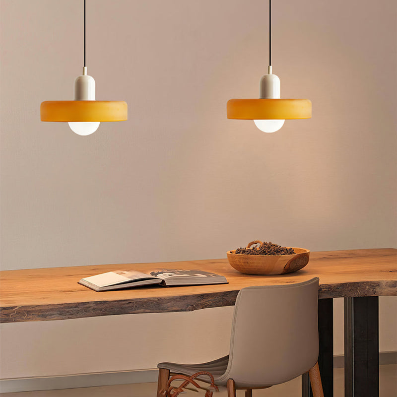 Vibrant Colored Glass Pendant Lamp by BauLume