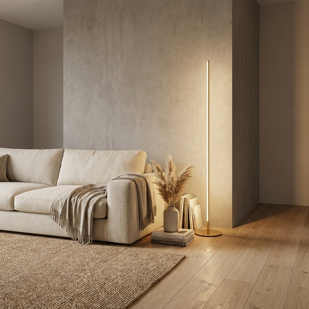 Sleek Modern Tall LED Floor Lamp