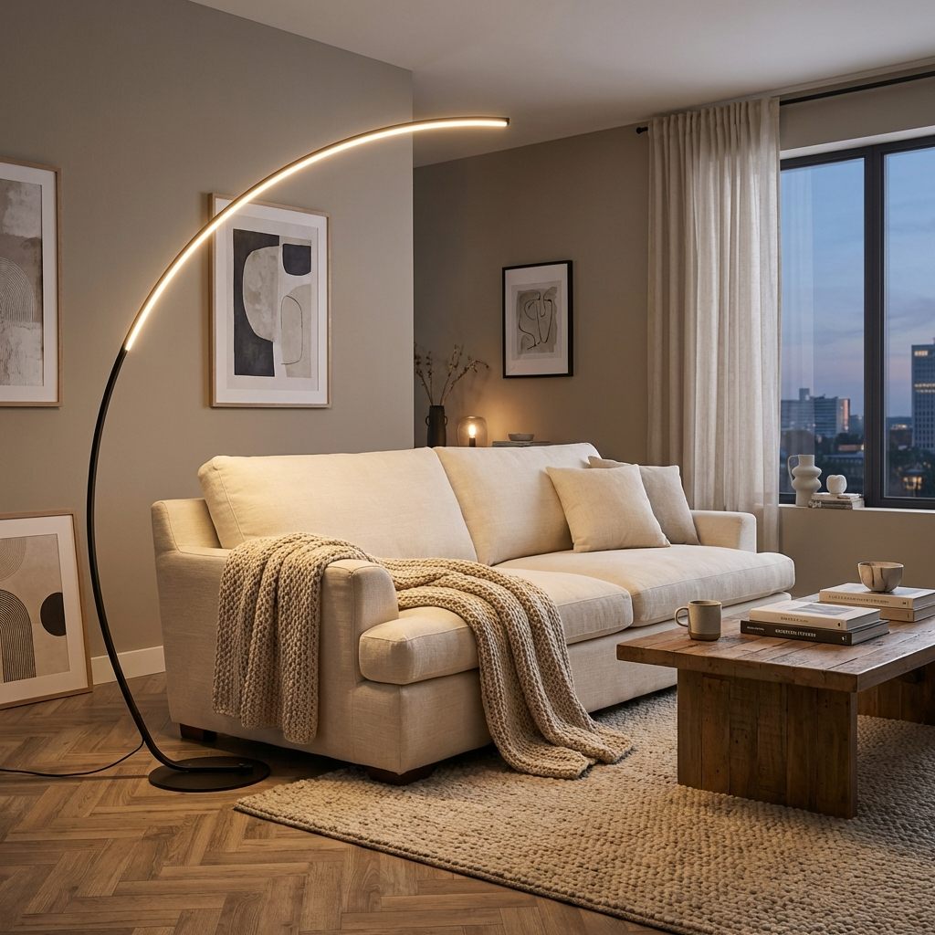 Nordic Modern Tall Floor Lamp – Sleek, Minimalist Lighting for Any Room