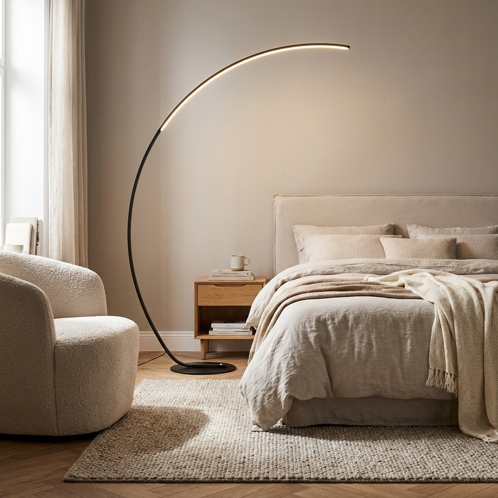 Nordic Modern Tall Floor Lamp – Sleek, Minimalist Lighting for Any Room
