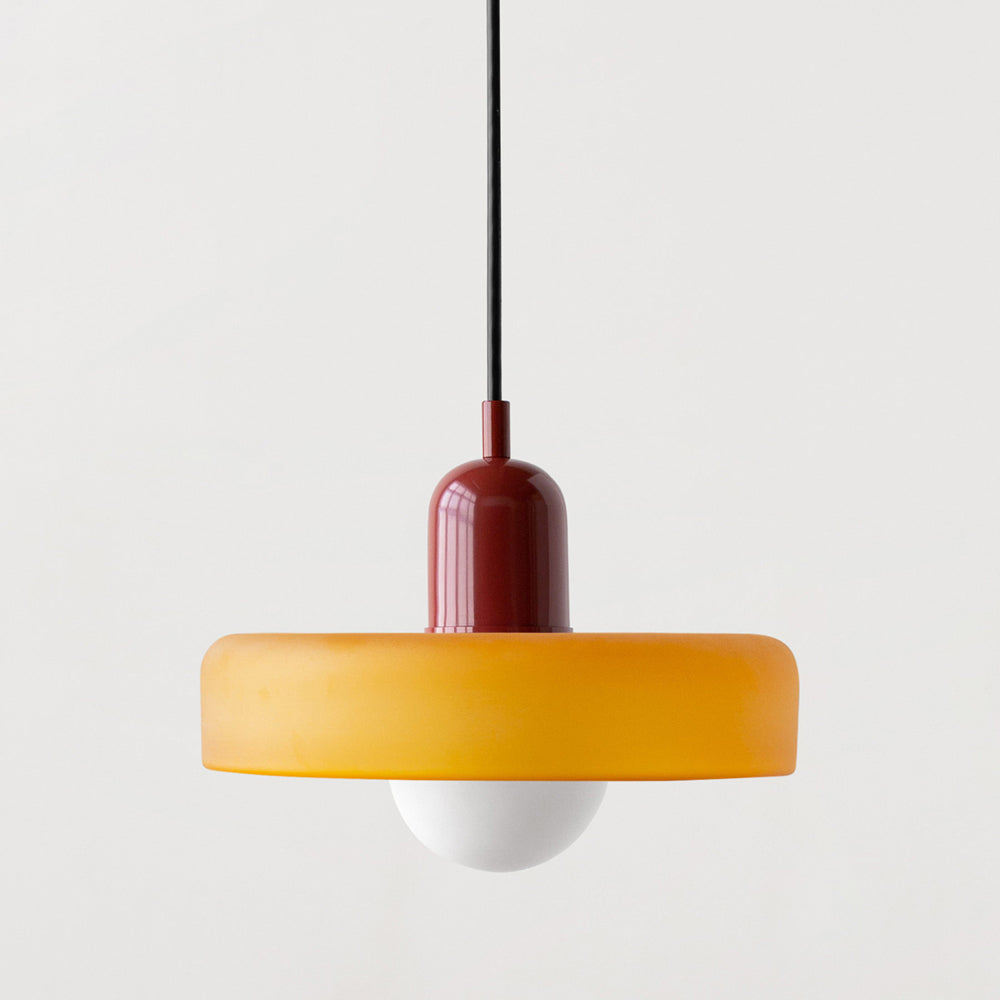 Vibrant Colored Glass Pendant Lamp by BauLume