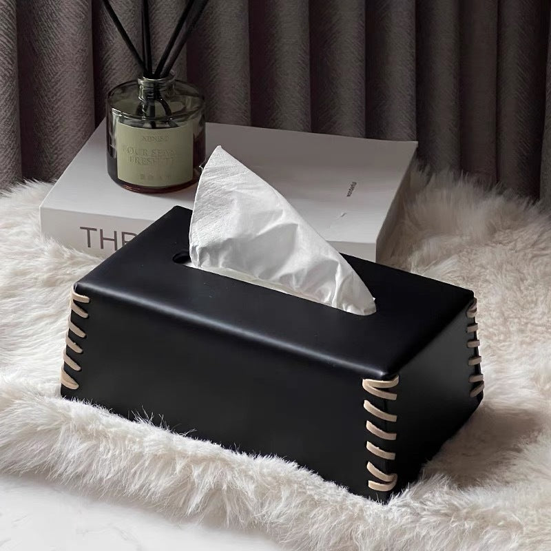 Harlo Élite – Premium Leather Tissue Box with Exquisite Detailing
