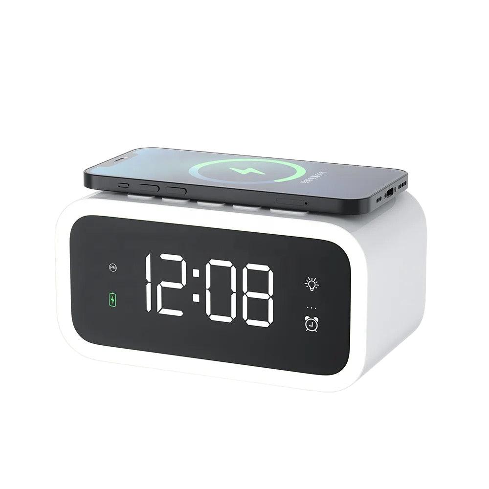 SmartGlow - Digital Alarm Clock with QI Wireless Charger