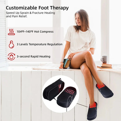 Red Light Infrared Therapy Slippers - Heated Foot Comfort
