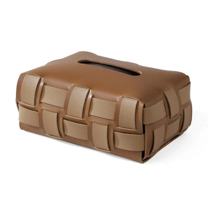 Sorrento – Premium Vegan Leather Tissue Box with an Elegant Woven Design