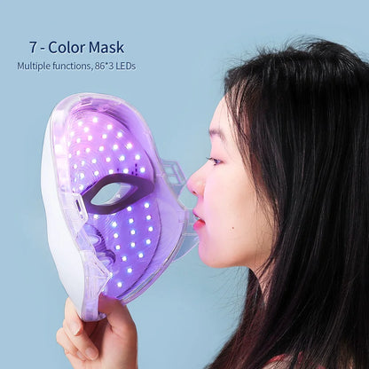 7-Colour LED Facial Mask with Neck - Red Light Therapy