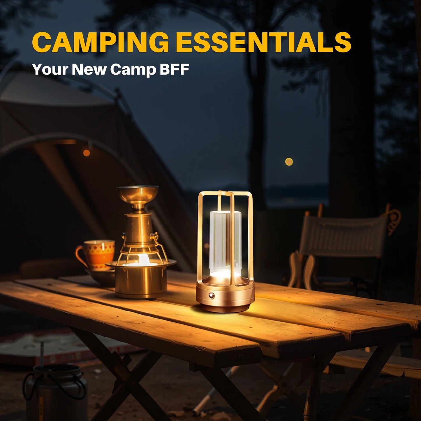 Cordless Portable LED Table Lamp - Rechargeable Ambient Light
