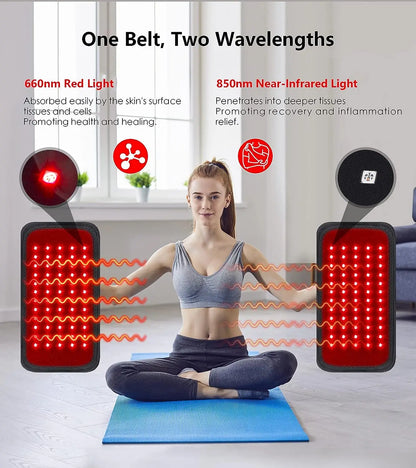 60-LED Red & Infrared Light Therapy Belt - Wearable Wrap
