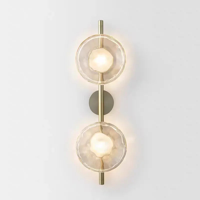 Modern Minimalist Shaped Glass Wall Lamp Nordic Living Room Designer Lights for Bedroom and Study Decoration Creative Art Light