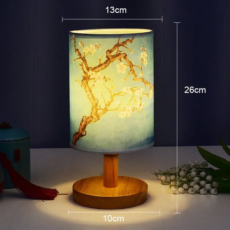 Dimmable Fabric Shade Table Lamp - Modern Bedside Night Light