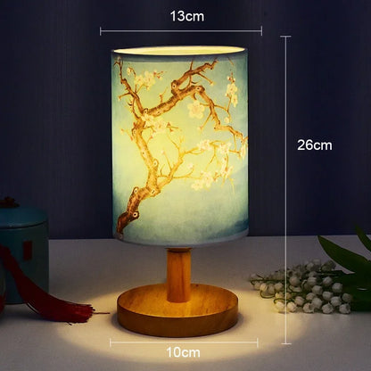 Dimmable Fabric Shade Table Lamp - Modern Bedside Night Light