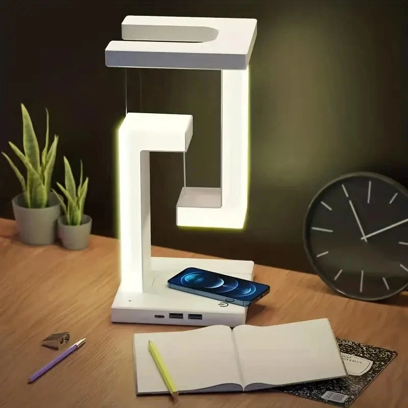 Anti-Gravity Levitating LED Lamp - 10W Wireless Charger