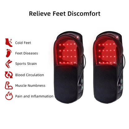 Red Light Infrared Therapy Slippers - Heated Foot Comfort