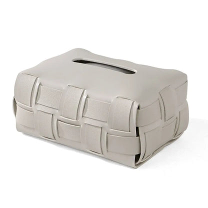 Sorrento – Premium Vegan Leather Tissue Box with an Elegant Woven Design