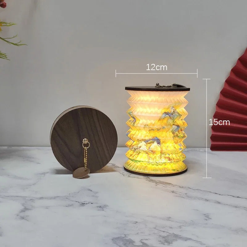 Foldable Touch LED Desk Lamp - Rechargeable Portable Lantern