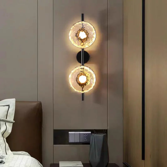 Modern Minimalist Shaped Glass Wall Lamp Nordic Living Room Designer Lights for Bedroom and Study Decoration Creative Art Light