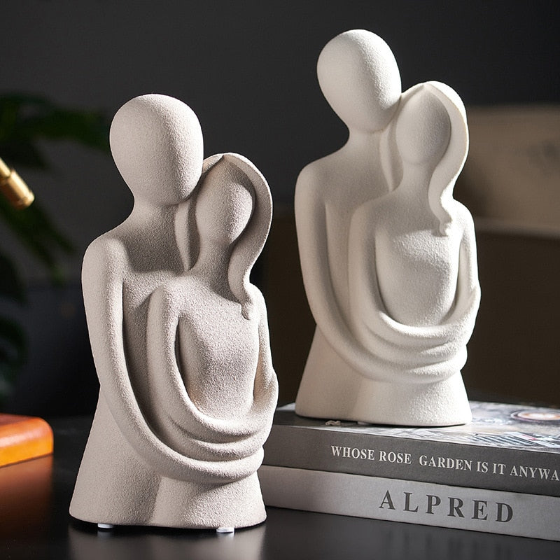EternaLuxe Ceramic Statue: Eternal Love in Modern Elegance