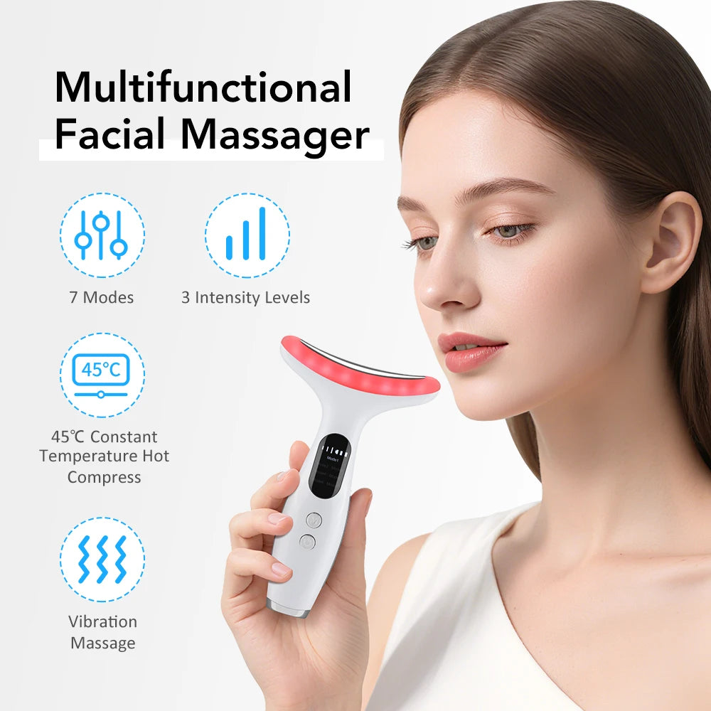 7-Colour LED & EMS Neck & Face Beauty Device