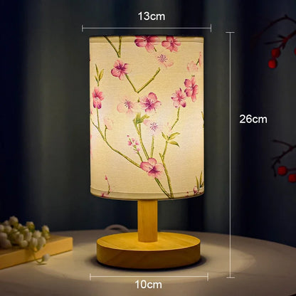 Dimmable Fabric Shade Table Lamp - Modern Bedside Night Light