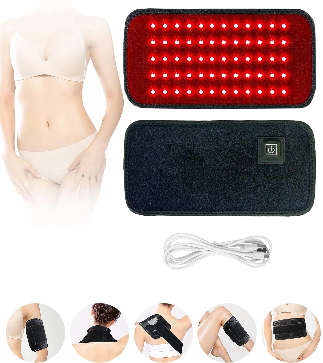 60-LED Red & Infrared Light Therapy Belt - Wearable Wrap
