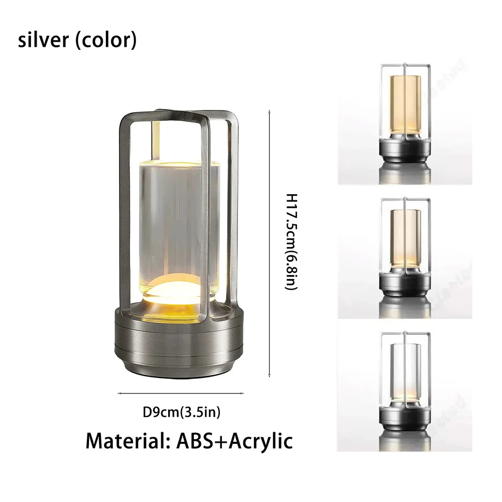Cordless Portable LED Table Lamp - Rechargeable Ambient Light