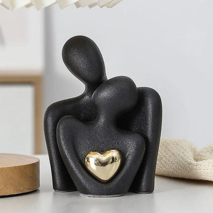 SoulForm – Exquisite Minimalist Sculpture Featuring a Golden Heart