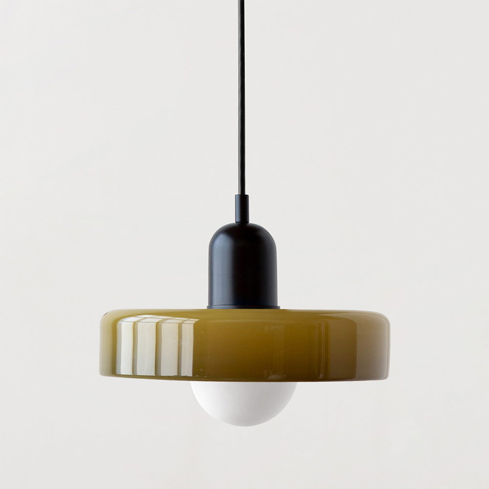 Vibrant Colored Glass Pendant Lamp by BauLume