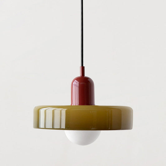 Vibrant Colored Glass Pendant Lamp by BauLume