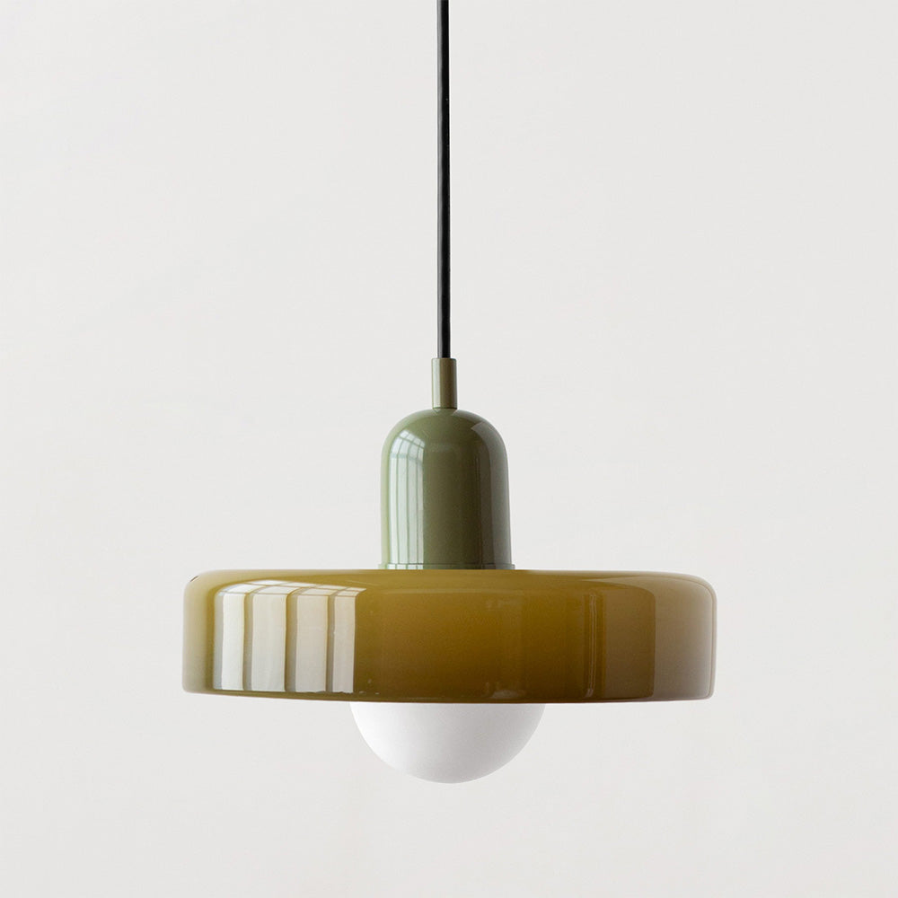Vibrant Colored Glass Pendant Lamp by BauLume