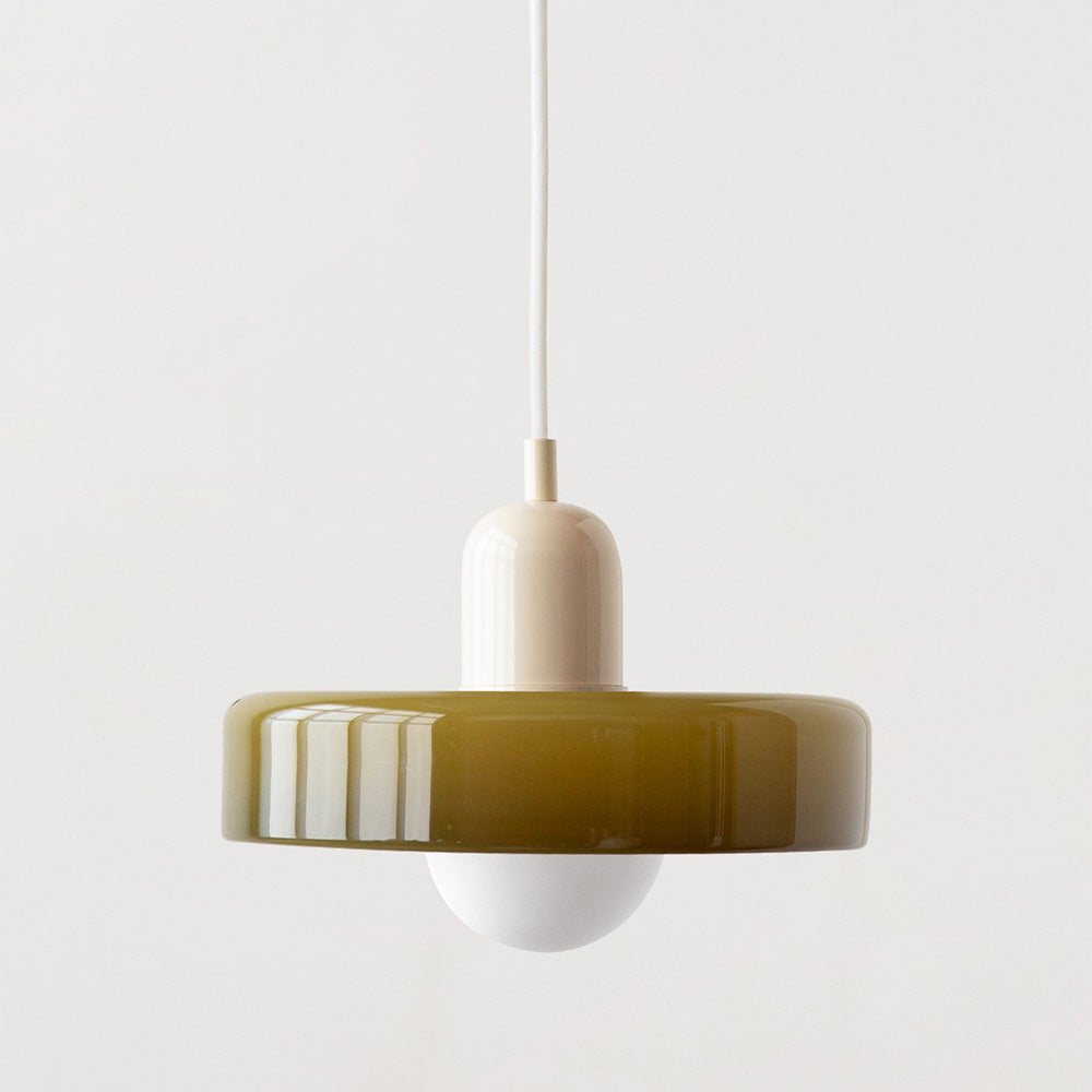 Vibrant Colored Glass Pendant Lamp by BauLume