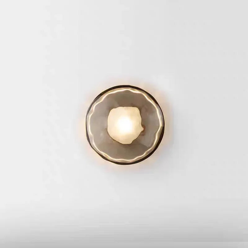 Modern Minimalist Shaped Glass Wall Lamp Nordic Living Room Designer Lights for Bedroom and Study Decoration Creative Art Light