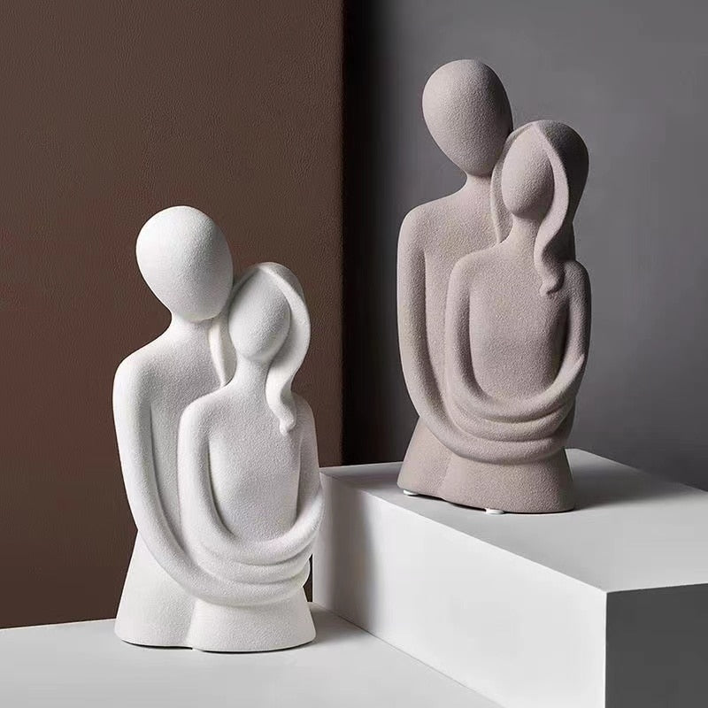 EternaLuxe Ceramic Statue: Eternal Love in Modern Elegance