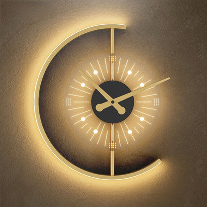 LumiChron - LED Wall Clock with Stylish Light Accent