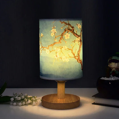 Dimmable Fabric Shade Table Lamp - Modern Bedside Night Light