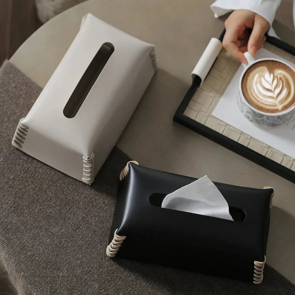 Harlo Élite – Premium Leather Tissue Box with Exquisite Detailing