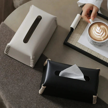 Harlo Élite – Premium Leather Tissue Box with Exquisite Detailing