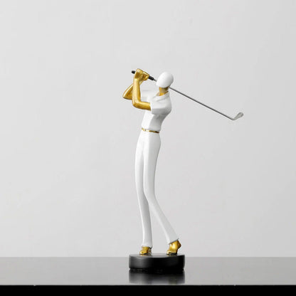 Gilded Motion – Figurines with Dynamic Golf Swing