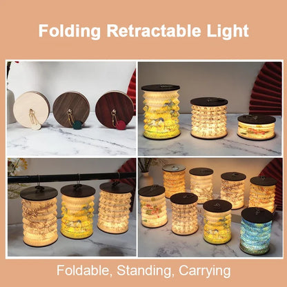 Foldable Touch LED Desk Lamp - Rechargeable Portable Lantern