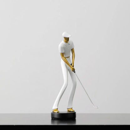 Gilded Motion – Figurines with Dynamic Golf Swing