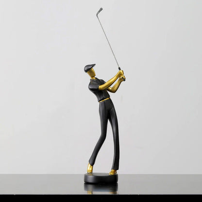 Gilded Motion – Figurines with Dynamic Golf Swing