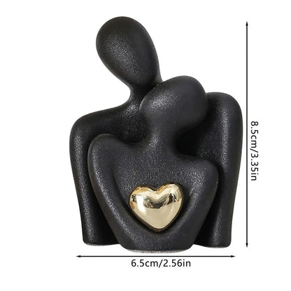 SoulForm – Exquisite Minimalist Sculpture Featuring a Golden Heart