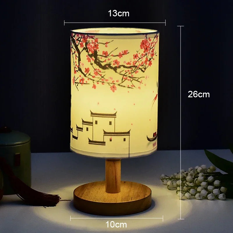 Dimmable Fabric Shade Table Lamp - Modern Bedside Night Light