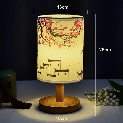 Dimmable Fabric Shade Table Lamp - Modern Bedside Night Light