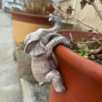 ElevaArt Luxe Elephant Statue – Playful Wall Decor for a Stylish Interior