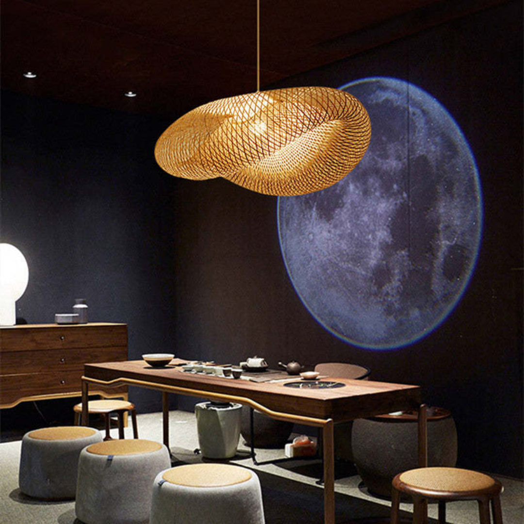 Designer LED Pendant Light with Bamboo Sphere – EcoSphere