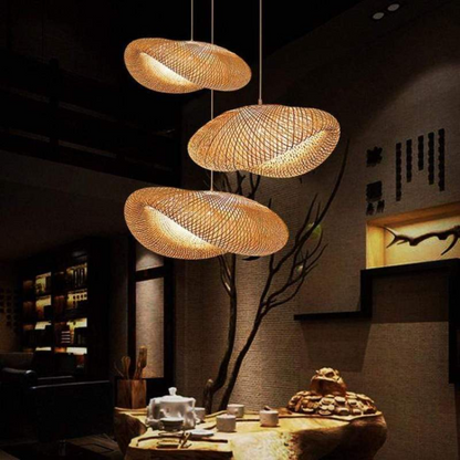Designer LED Pendant Light with Bamboo Sphere – EcoSphere