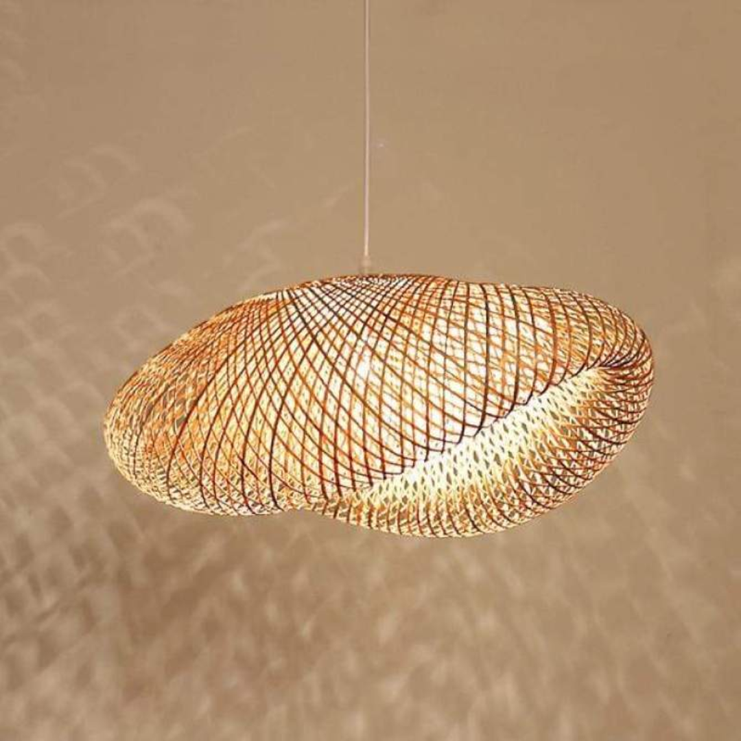 Designer LED Pendant Light with Bamboo Sphere – EcoSphere
