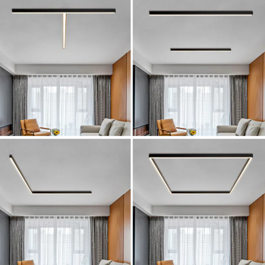 Stratum Industrial Linear LED Ceiling Light - High-Efficiency, Durable Ceiling Fixture